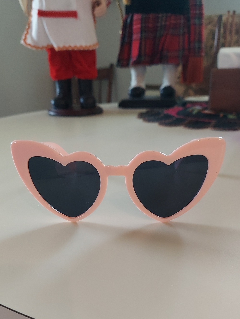 Vintage Pink Heart-Shaped Sunglasses